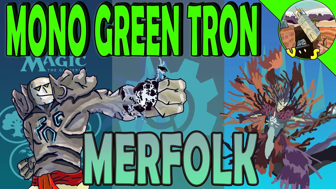 Mono Green Tron VS Merfolk｜Oblivion Stone or Ensnaring Bridge ｜Magic The Gathering Online Modern League Match