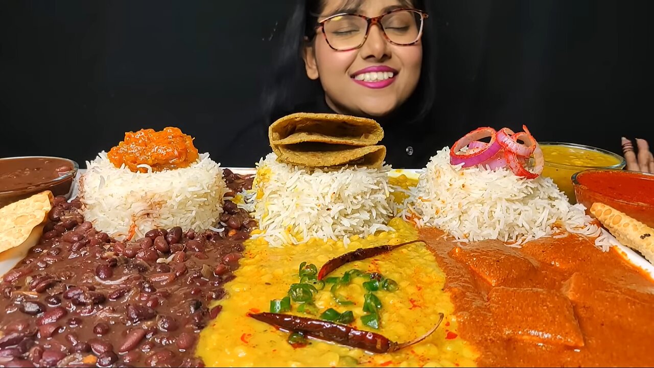 ASMR Dal Fry, Paneer Masala _ Big Bites _Mukbang