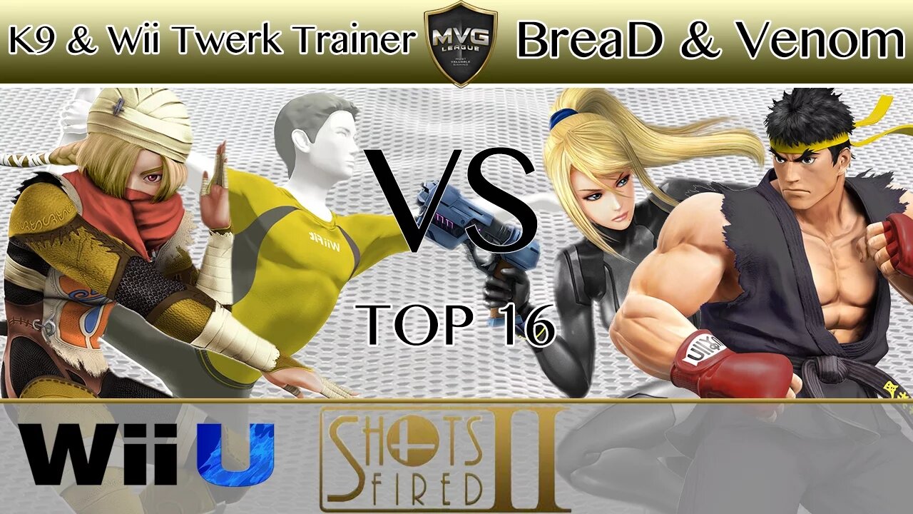 (.Y.) K9sbruce & Wii Twerk Trainer vs. BreaD & HoH_Venom - Top 16 Doubles - Shots Fired 2