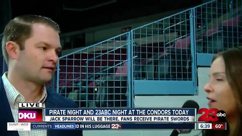 It's Pirate Night for the Bakersfield Condors and 23ABC Night, puck drops at 7