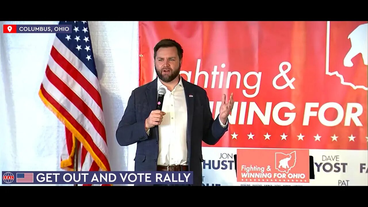 🇺🇸 Gov Mike DeWine endorses MAGA Candidate JD Vance for Senate in Columbus, Ohio