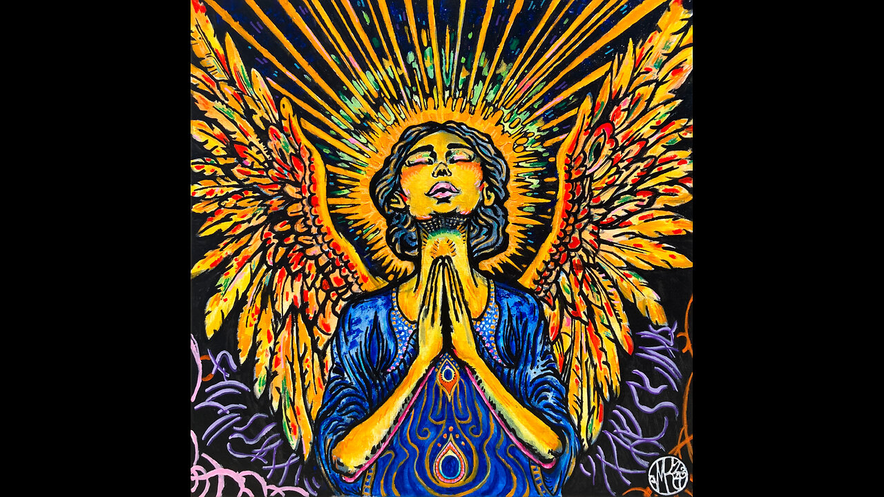 'Angelic Prayer' Original Art Painting Timelapse 10-15-24