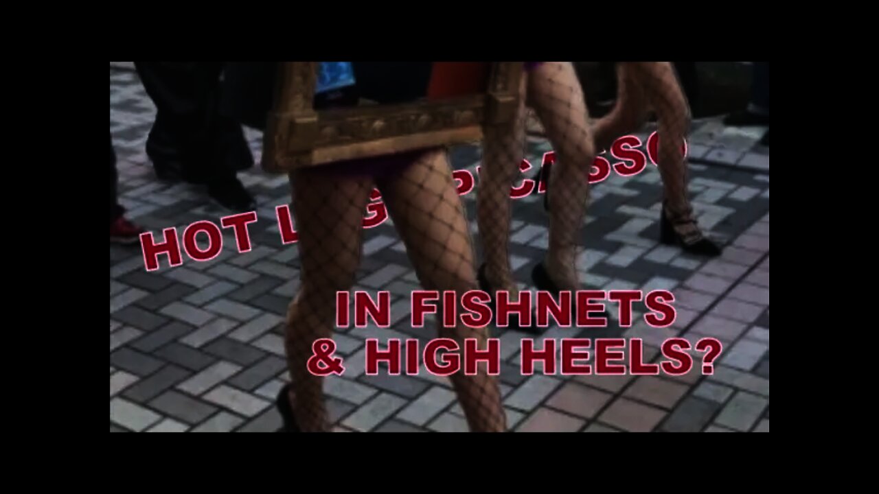 HOT LEGS PICASSO IN FISHNETS AND HIGH HEELS?