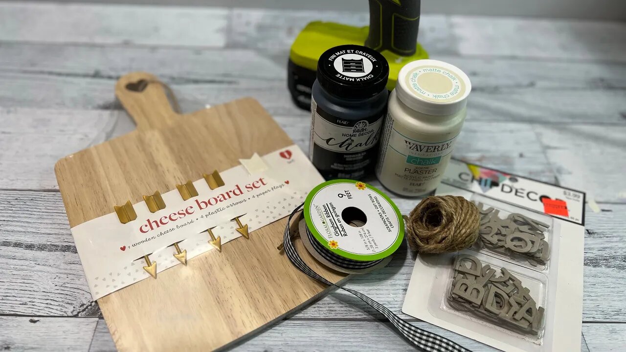 Farmhouse Cutting Board || Using Cheese Board From Target || Just 1 EASY DIY