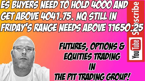 ES E-mini S&P500 - NQ NASDAQ 100 - Premarket Trade Plan - The Pit Futures Trading