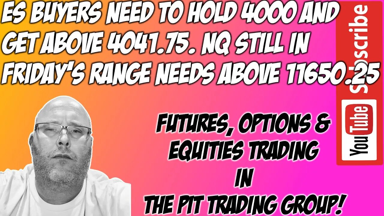 ES E-mini S&P500 - NQ NASDAQ 100 - Premarket Trade Plan - The Pit Futures Trading
