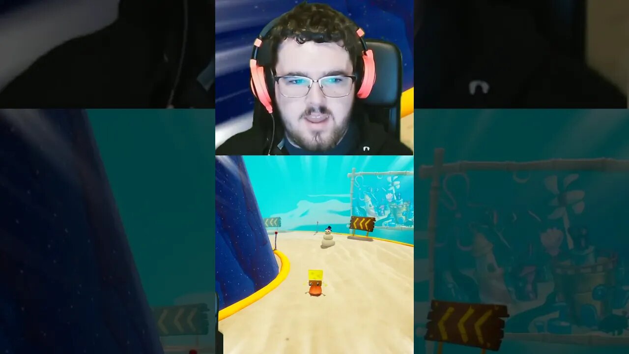 Learn To Ski - #shorts #gamingshorts #highlights #funny #spongebob #spongebobrehydrated #gaming