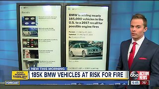 BMW is adding nearly 185,000 vehicles in the U.S. to a 2017 recall for possible engine fires