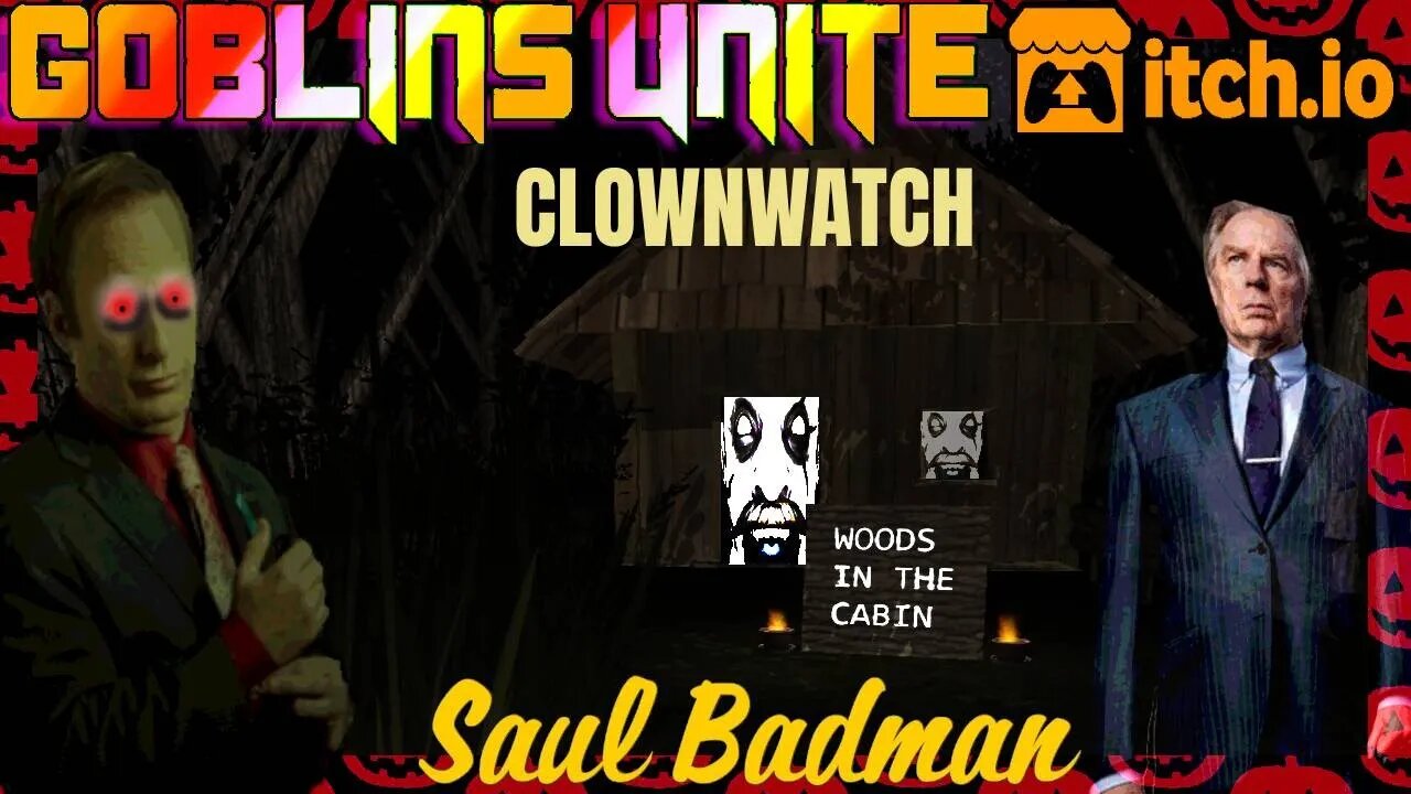 3 HORROR GAMES ITCH.IO - Woods in the Cabin - Clown watch - Saul Badman