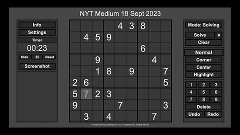 #sudoku 2023 09 18 medium FULL