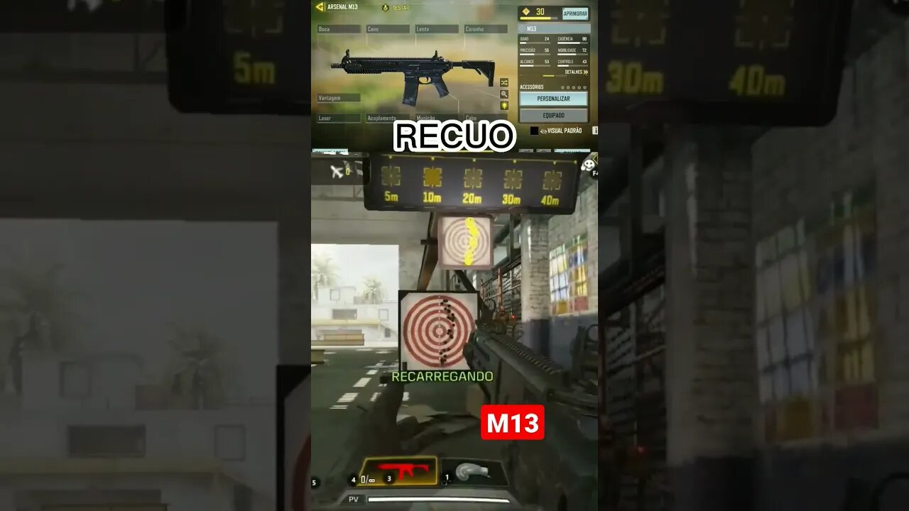 Recuo da arma M13 #callofduty #callofdutymobile #codmobile