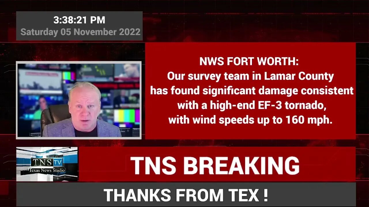 NWS team in Lamar County TX has found significant damage consistent with a high-end EF-3 tornado