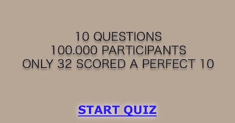 You won't be able to answer this quiz to perfection