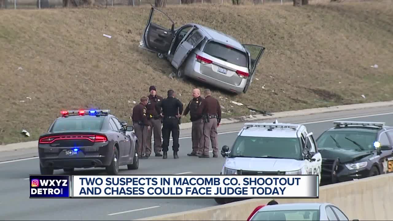 Two suspects in Macomb County shootout and chases could face judge today