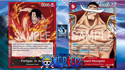 One Piece TCG Fire Fist Ace Whitebeard Deck!!