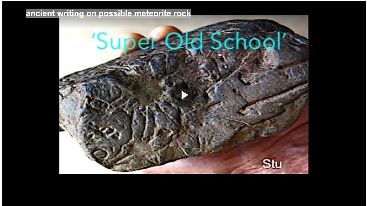 Ancient writing on possible meteorite rock