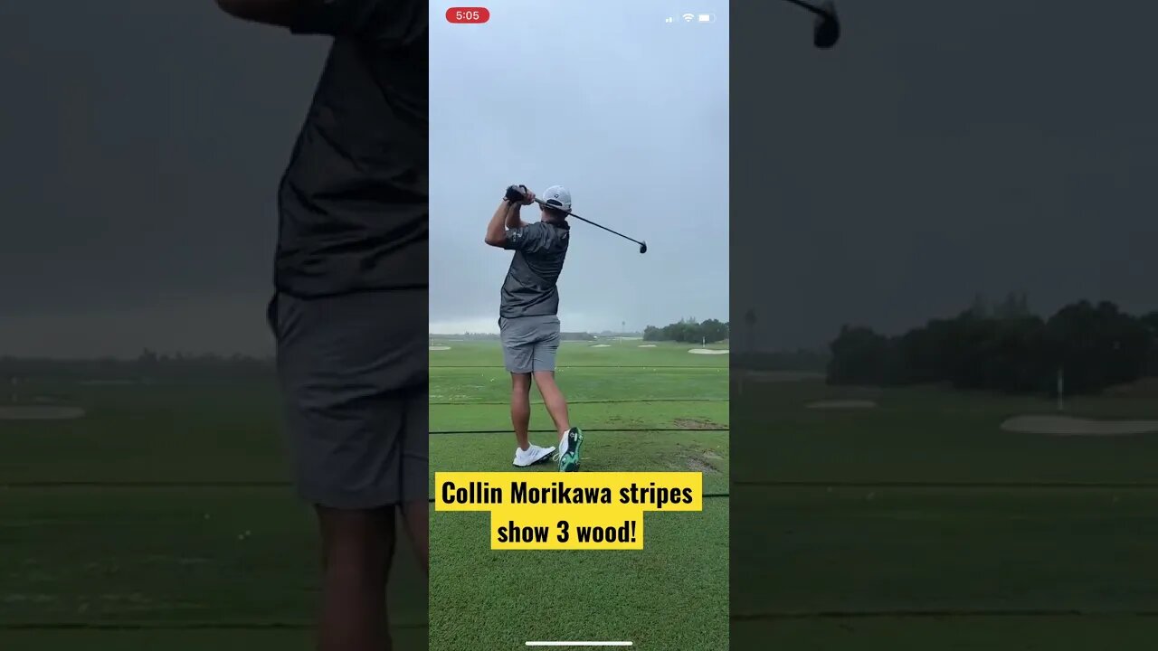 Collin Morikawa stripe show with 3 wood! #collinmorikawa #golf #pgatour