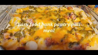 Easy food bank pantry pull meal #foodbank #potatorecipe