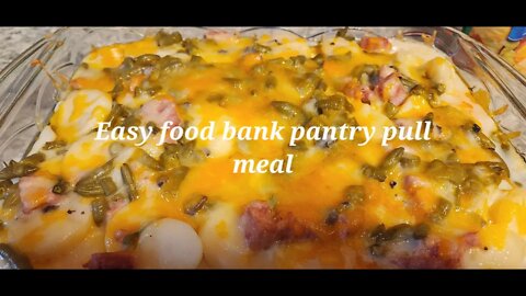 Easy food bank pantry pull meal #foodbank #potatorecipe