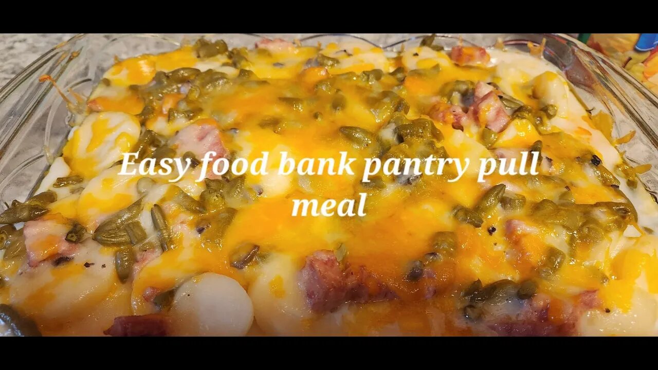 Easy food bank pantry pull meal #foodbank #potatorecipe