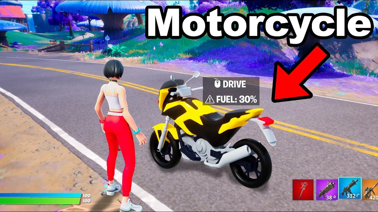 Trolling With Motorcycles in Fortnite! (Secret Update)