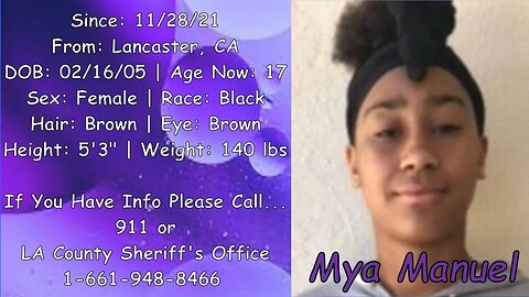 #Missing #Anniversary | Mya Manuel | 11/28/2021