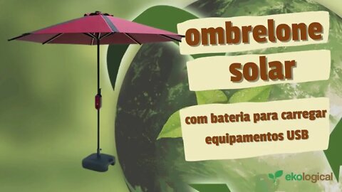 Ombrelone Solar com bateria para carregador de USB | Produtos de energia solar