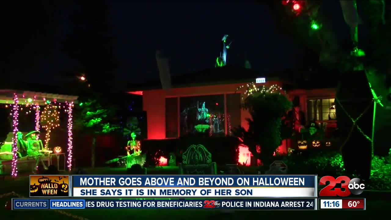 Mother goes above and beyond on Halloween