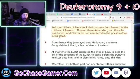 Deuteronomy 9 and 10 King James Version (KJV Bible 3/23/2022)