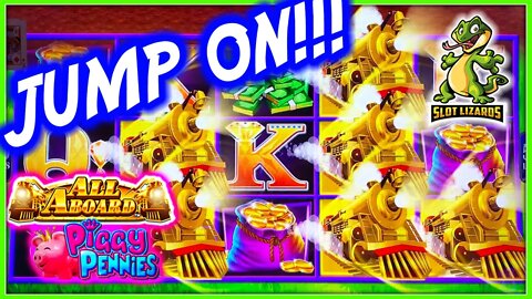 WHAT AN AMAZING START!!! QUICK FUN WIN! All Aboard Piggy Pennies Slot!