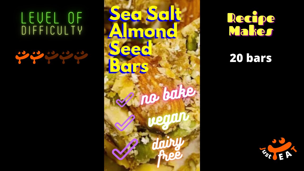 Sea Salt Almond Seed Bars (No Bake, Vegan, Dairy Free)