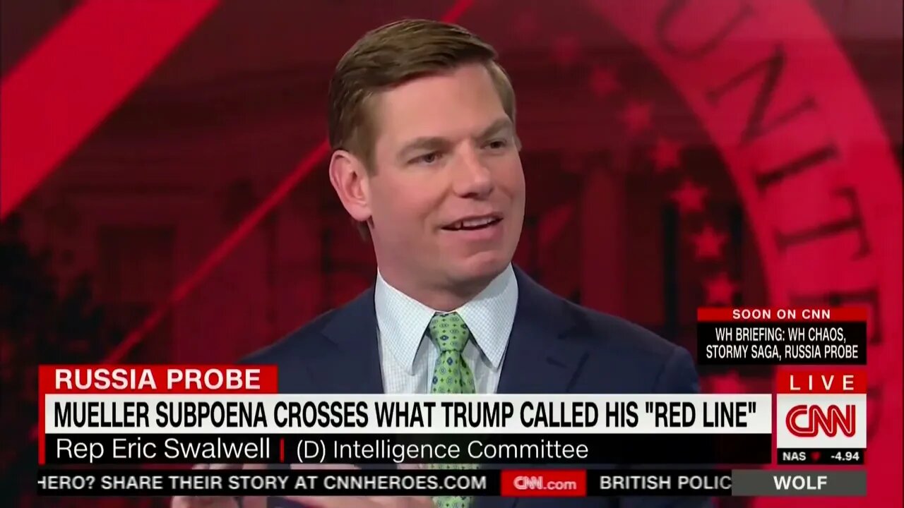 In 2018, Election Denier Eric Swalwell Claimed He Had "Strong Evidence" Of "Clear" Russian Collusion