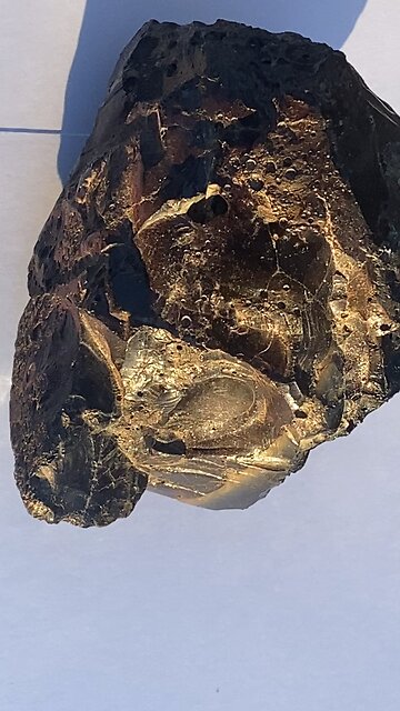 michigan🌋obsidian and copper common rock