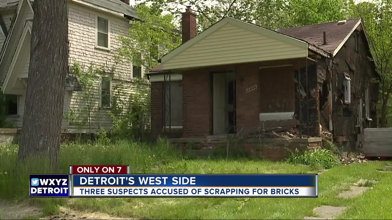 Three suspects accused of scrapping for bricks