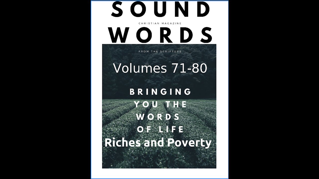 Sound Words, Riches and Poverty