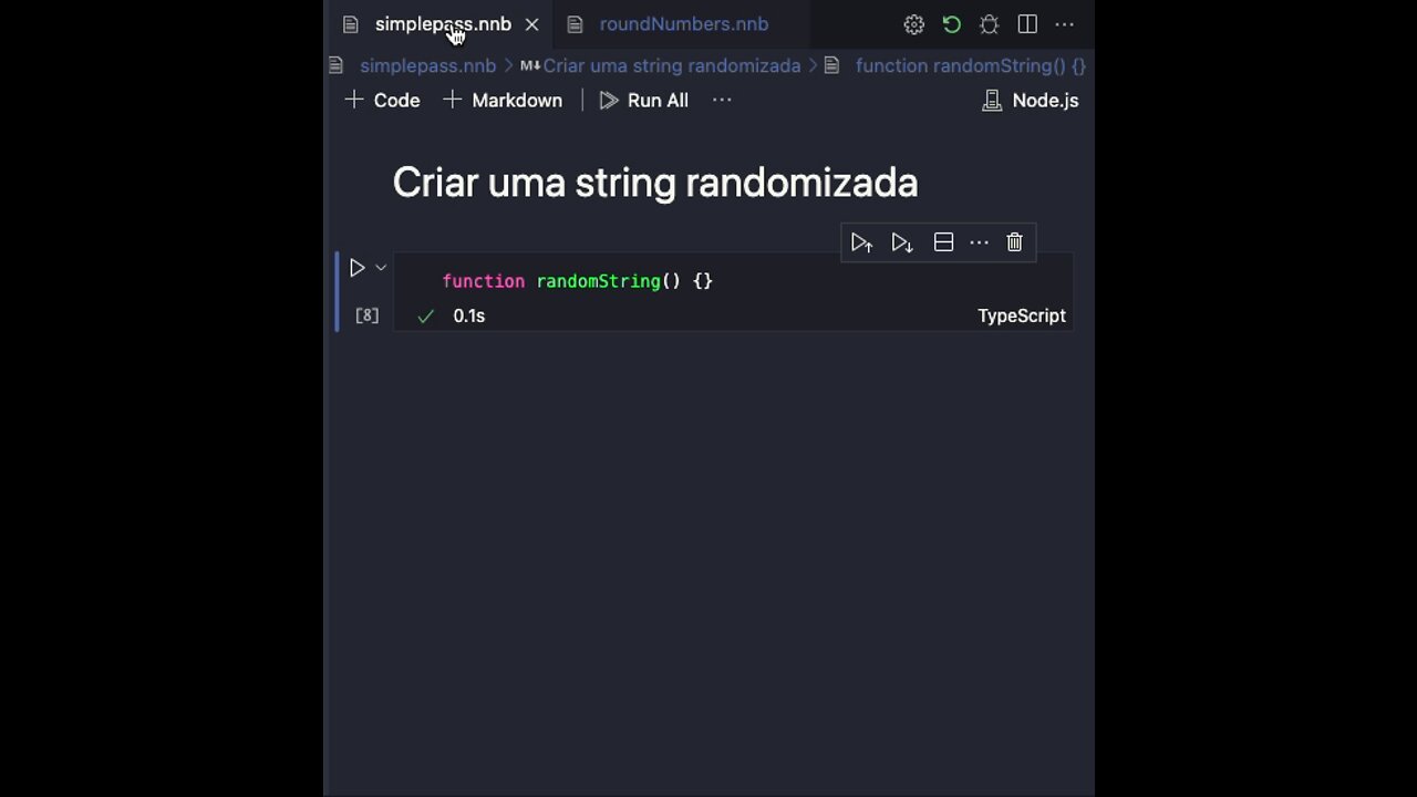 Random string em JavaScript