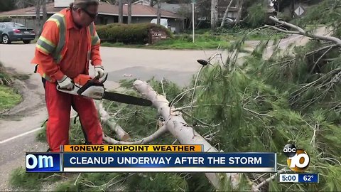 Cleanup underway after the storm
