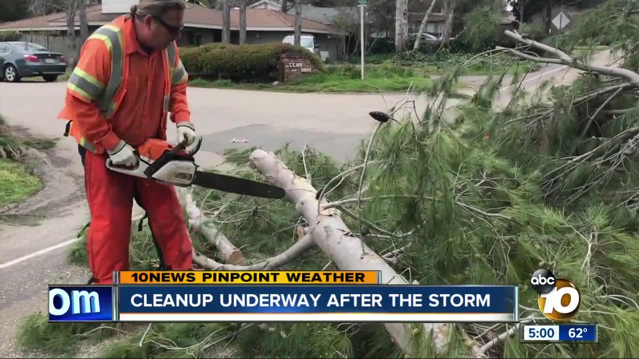 Cleanup underway after the storm