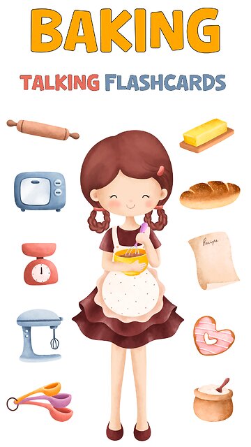 Let's Bake Together: Talking Flashcards for Kids - Learn Baking Vocabulary
