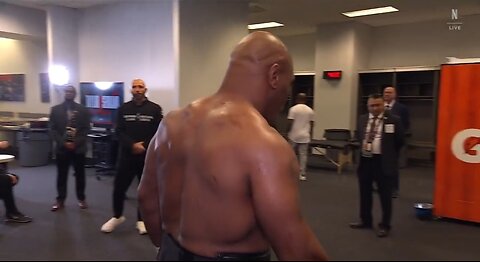 Mike Tyson Shows His Bare Ass During Pre Fight Interview