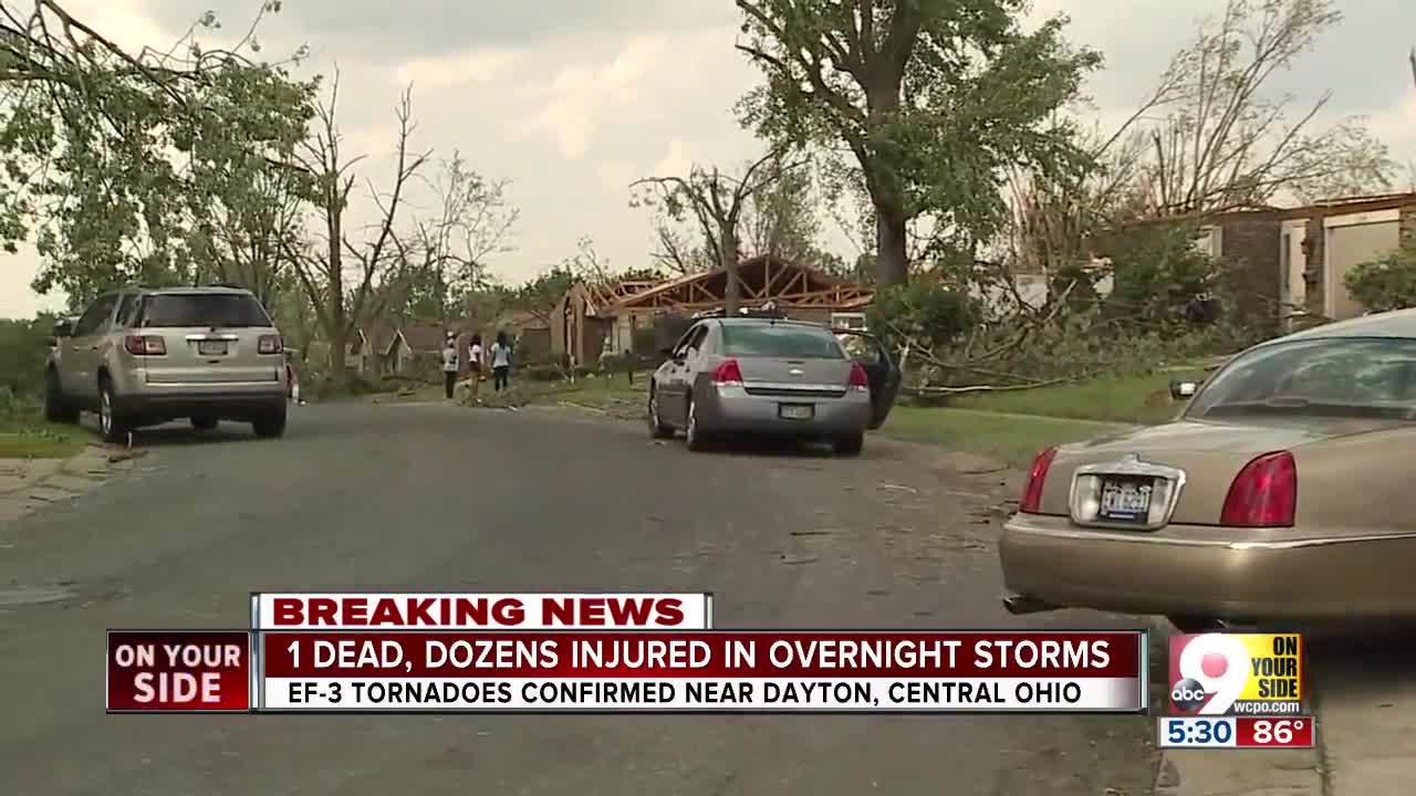 Ohio Governor DeWine tours Dayton tornado damage