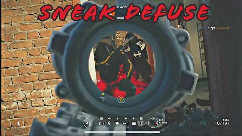 Sneak Defuse with a Double Kill at the End on Rainbow Six Siege!!