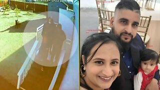 California family kidnapping: video shows suspect leading tied-up victims out of business