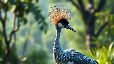 Discover the Majestic Gray Crowned Crane!