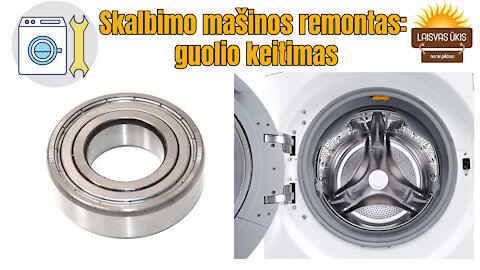 Skalbimo mašinos remontas: guolio keitimas