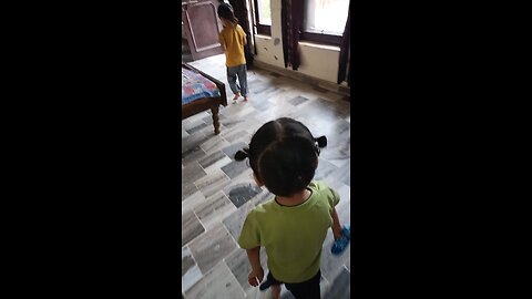 Indian Kids playing With Mom