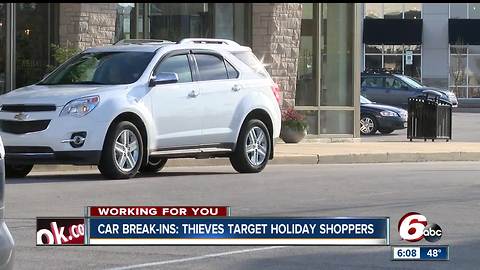 More than 460 car break-ins have occurred in Indianapolis since start of November