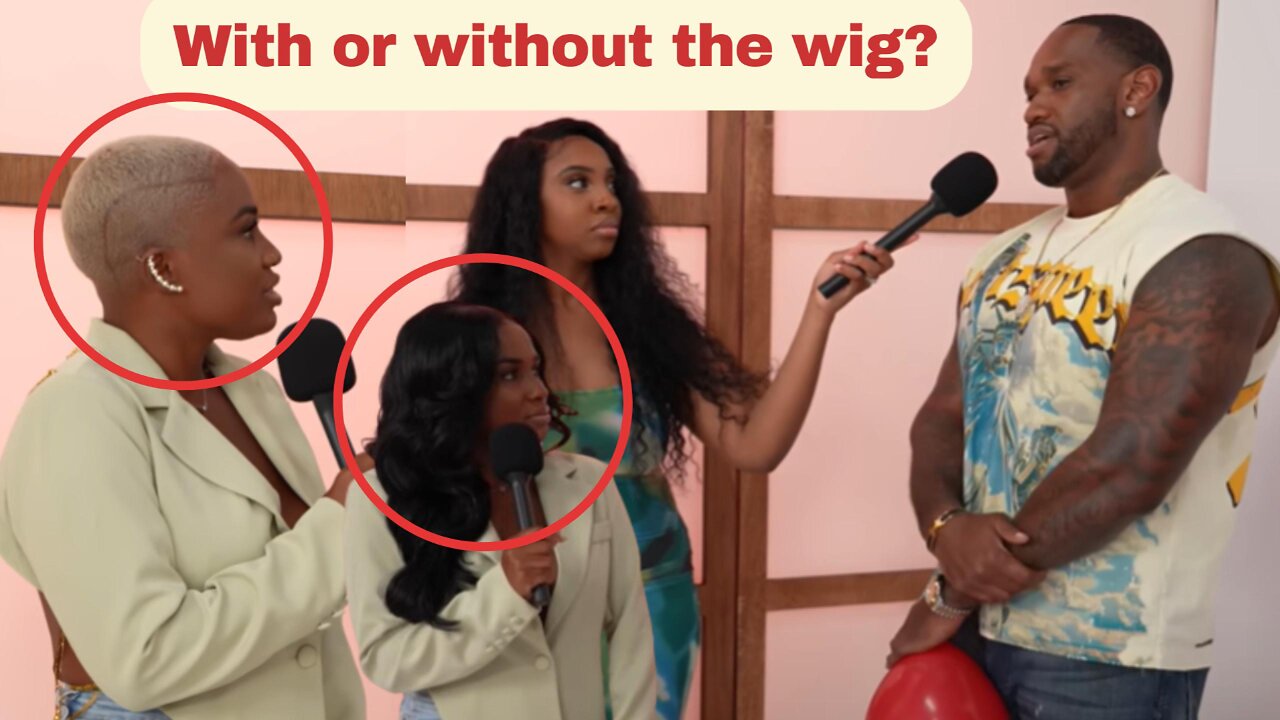 This lady is beautiful with or without the wig
