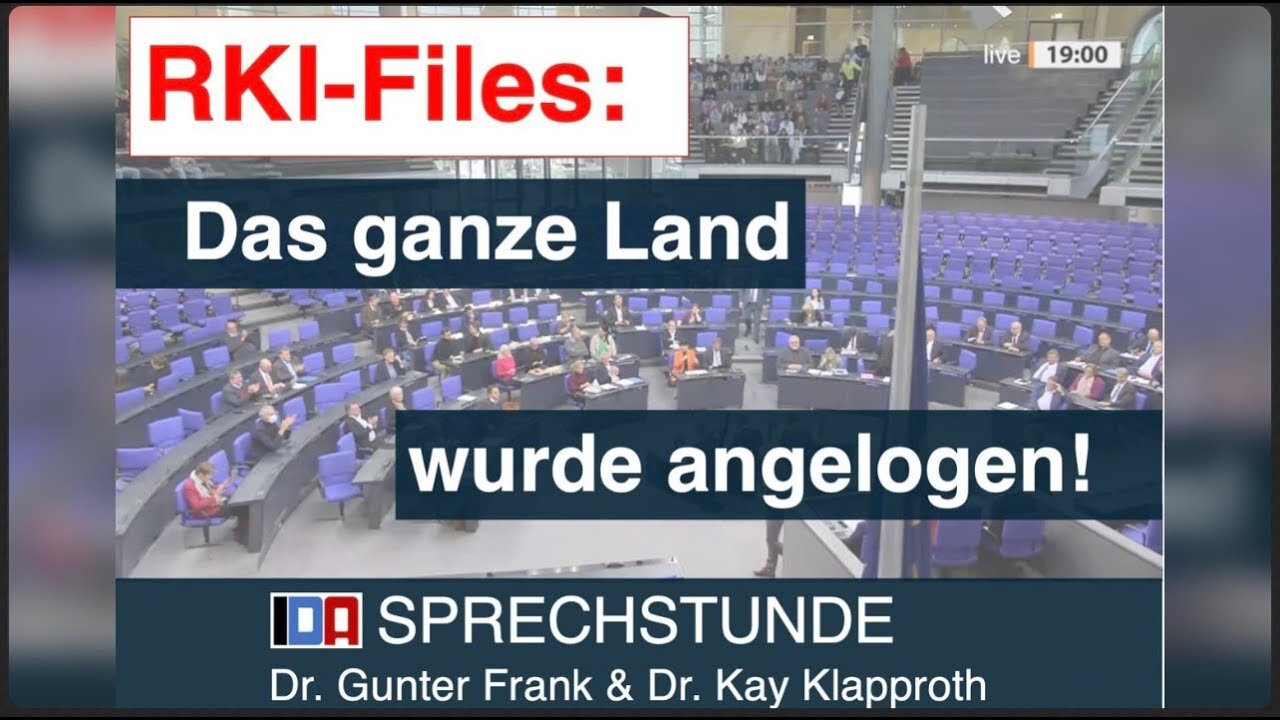 „RKI-Files: Das ganze Land wurde angelogen“ IDA-SPRECHSTUNDE - Dr. Gunter Frank & Dr. Kay Klapproth🙈