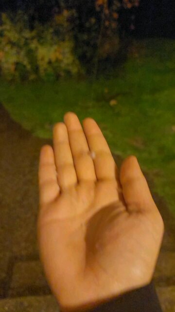 Hail just after thunder!